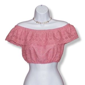 NWT Midnight Sky Eyelet Crop Top